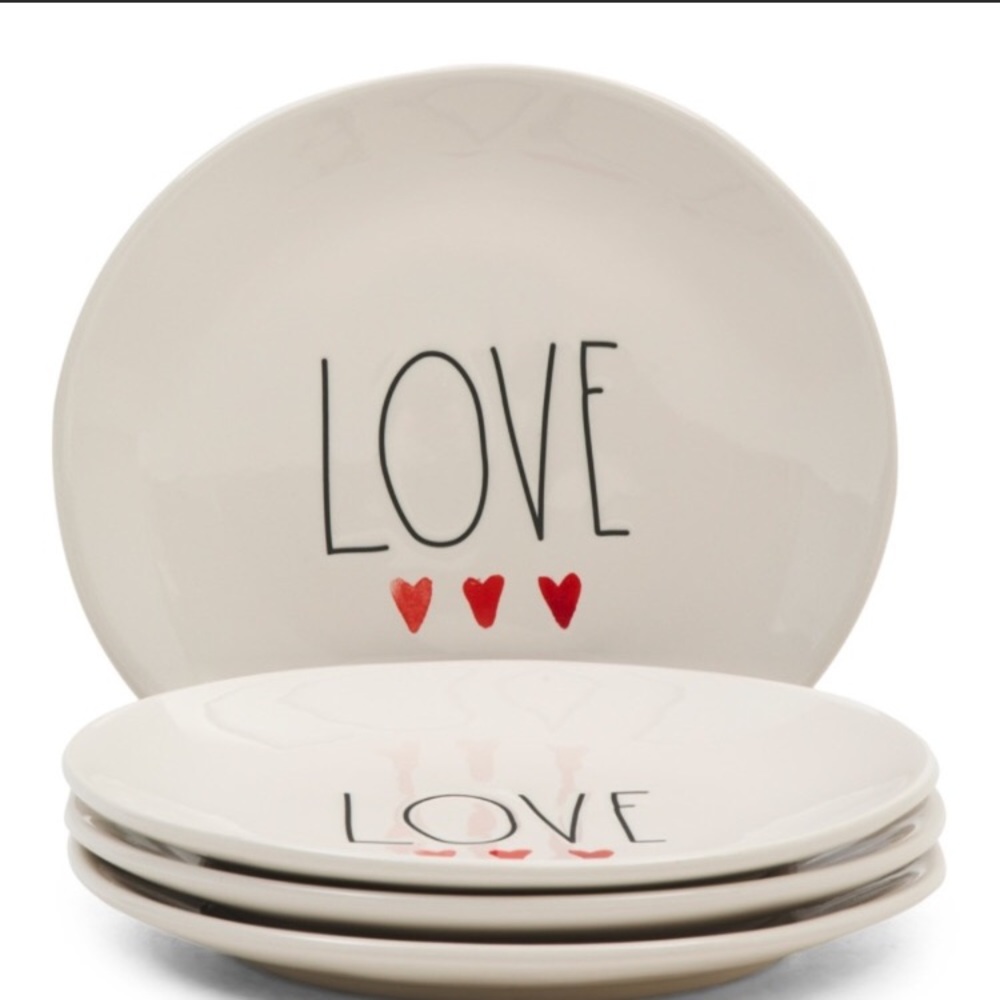 1 Rae Dunn love appetizer plate